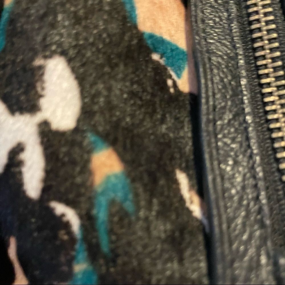 Coach Mercer Calfhair Satchel 38357 Black Scattered Leaf - Picture 5 of 12